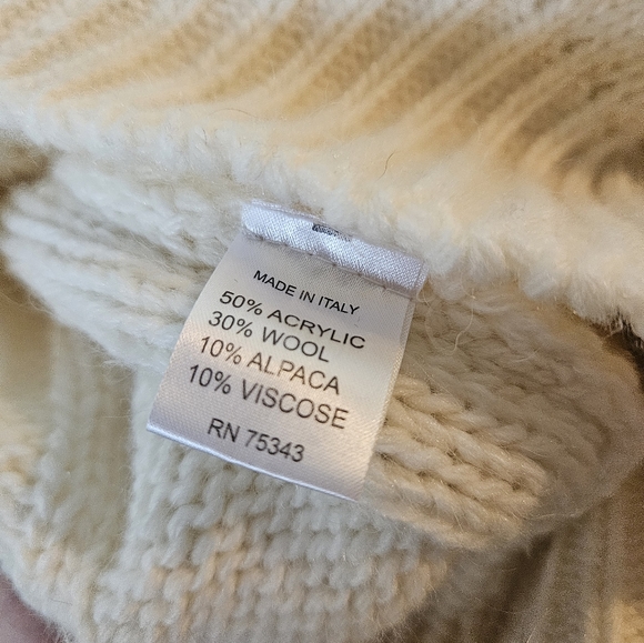 Italian Elsamanda Anthropologie Fringed Front Sweater - Picture 11 of 11